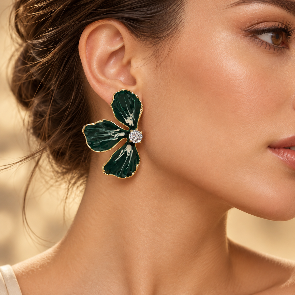 Γυναικεία Ατσάλινα Σκουλαρίκια - Kara Earrings Green