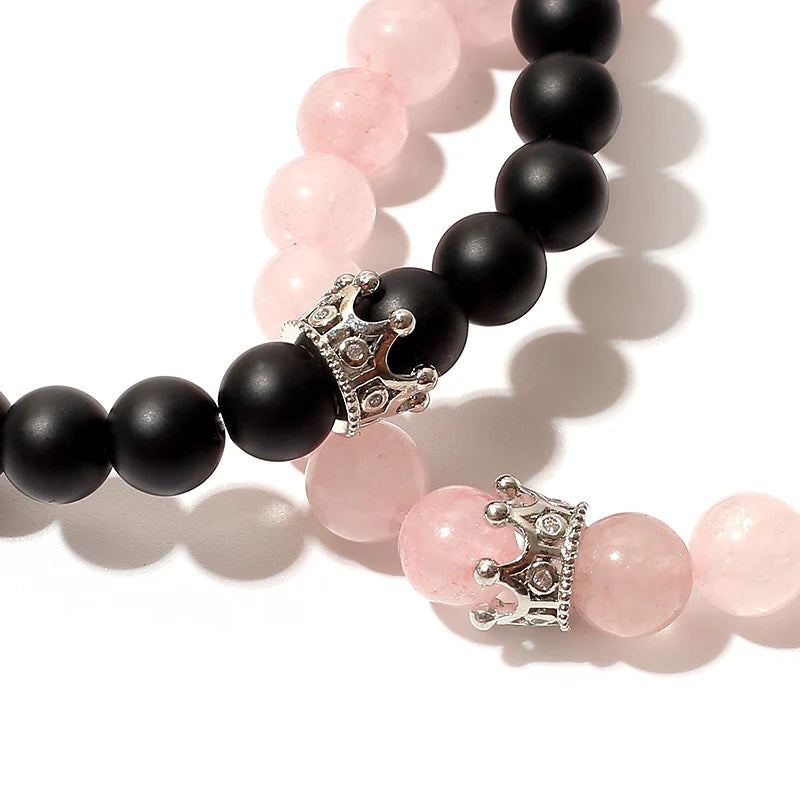 Βραχιόλια για ζευγάρια με μαγνήτη - King Queen Couple Love Bracelets