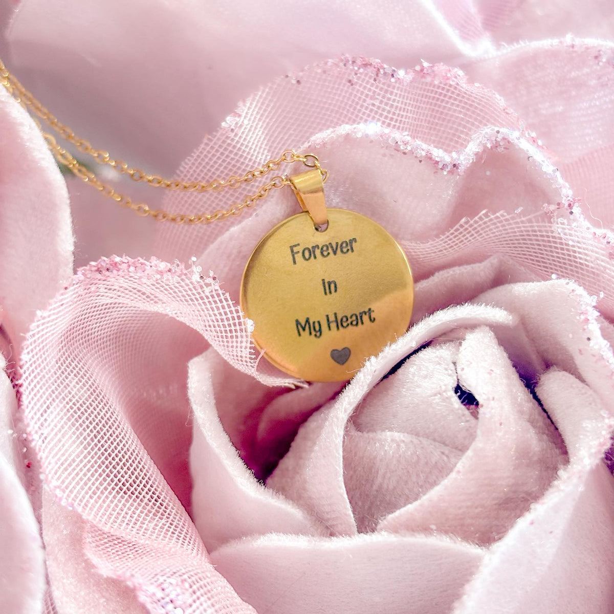 Ατσάλινο Κολιέ Βαλεντίνου - Forever In My Heart Necklace (χρυσό, ασημί)