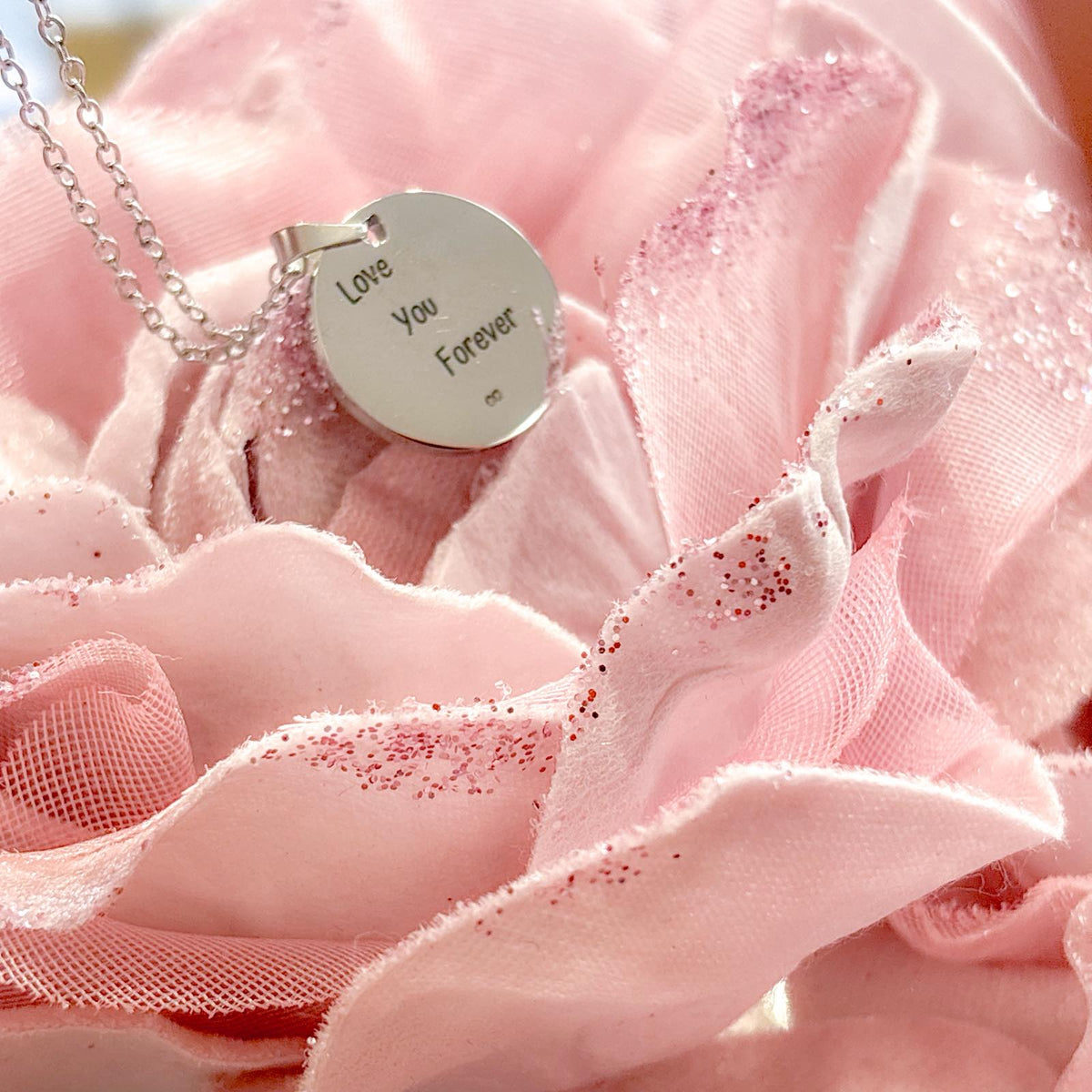 Ατσάλινο Κολιέ Βαλεντίνου - Love You Forever Necklace (χρυσό, ασημί)