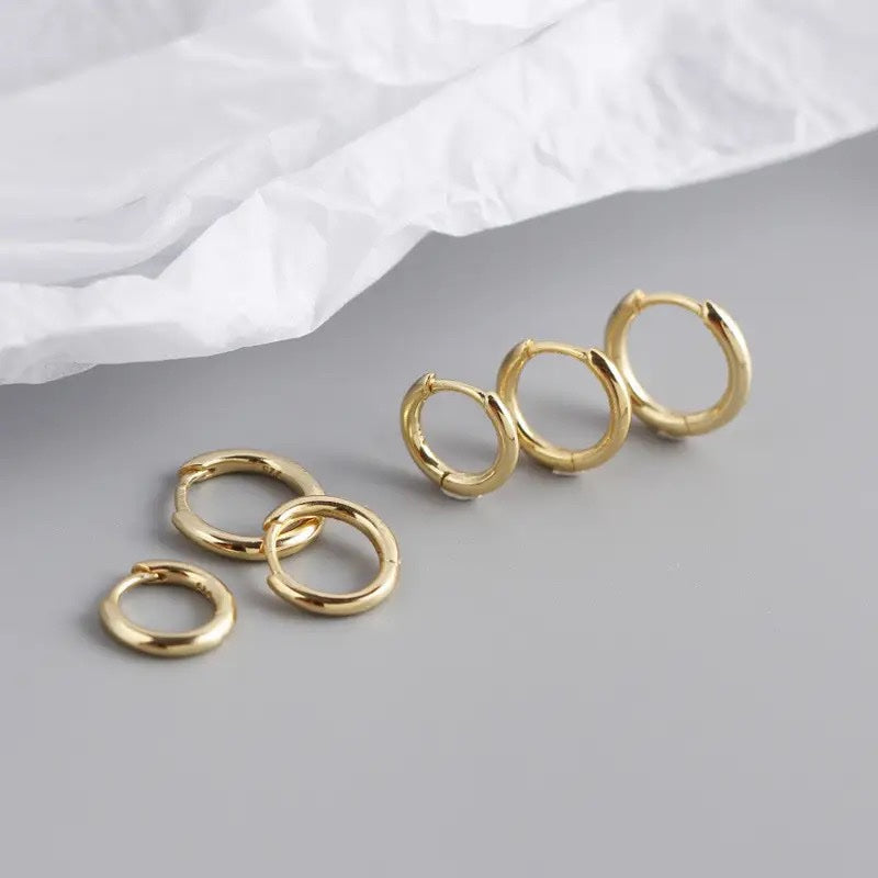 Ατσάλινοι Κρίκοι - Hoops 17mm(χρυσό, ασημί)