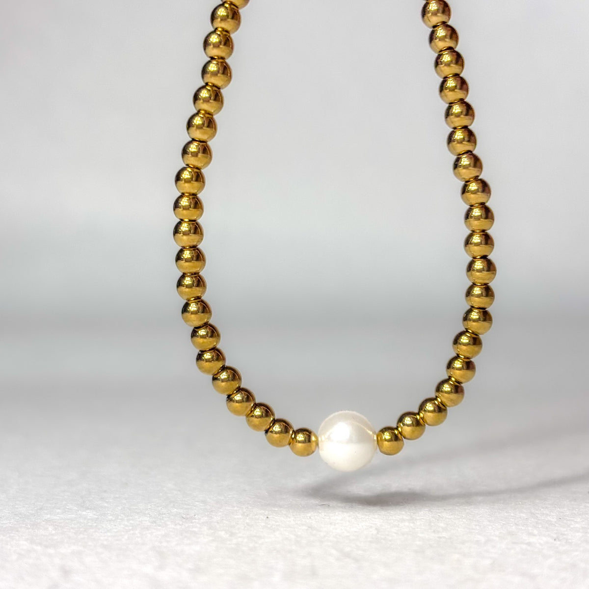 Ατσάλινο Κολιέ Με Χάντρες - Mukalla Necklace (χρυσό, ασημί)