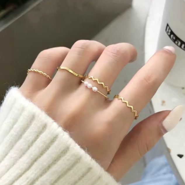 Γυναικείο Ατσάλινο Σεβαλιέ Δαχτυλίδι - Konya Ring (χρυσό, ασημί)