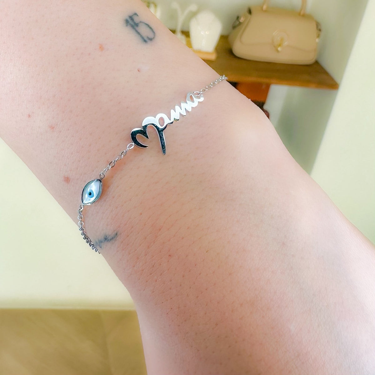 Γυναικείο Ατσάλινο Βραχιόλι Μαμά - My Mama Bracelet (χρυσό, ασημί)