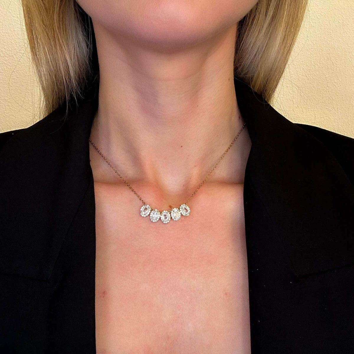 Ατσάλινο Κολιέ Με Ζιργκόν - Ystad Necklace ( χρυσό, ασημί)