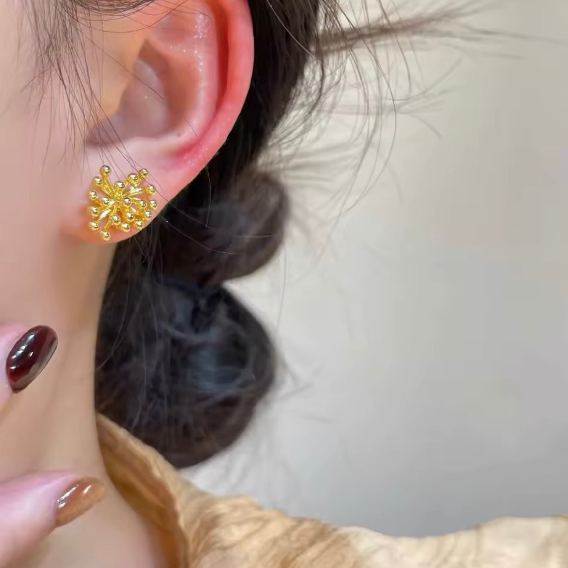 Γυναικεία Ατσάλινα Σκουλαρίκια - Shiyan Earrings χρυσό, ασημί)