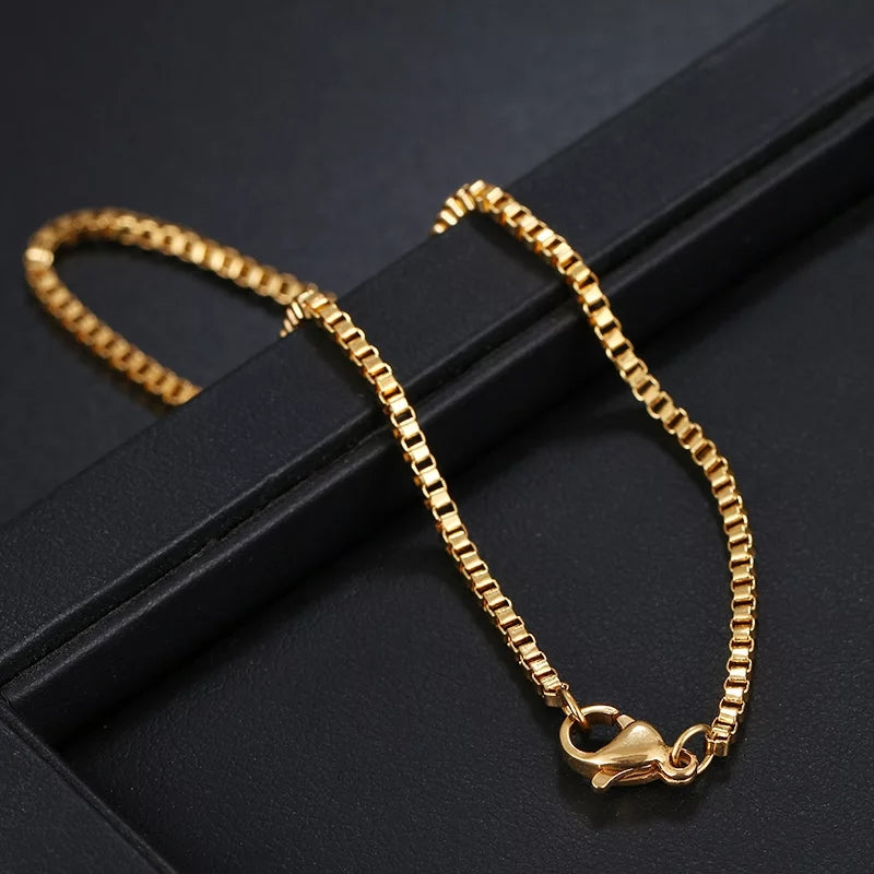 Ατσάλινο Βραχιόλι (unisex) - Square Buckle Bracelet (χρυσό, ασημί)