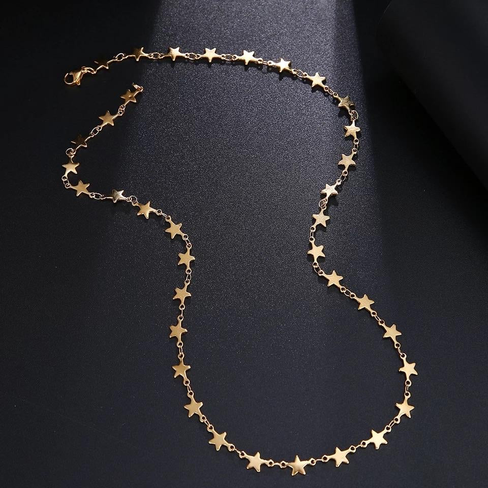 Ατσάλινη Αλυσίδα Γυαλιών - Sunglasses Chain Starry(χρυσό, ασημί)