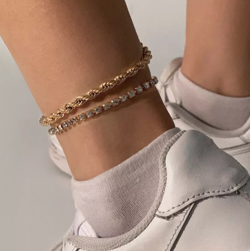 Σετ Αλυσίδες Ποδιού - The Anklet Set 7 (χρυσό, ασημί)