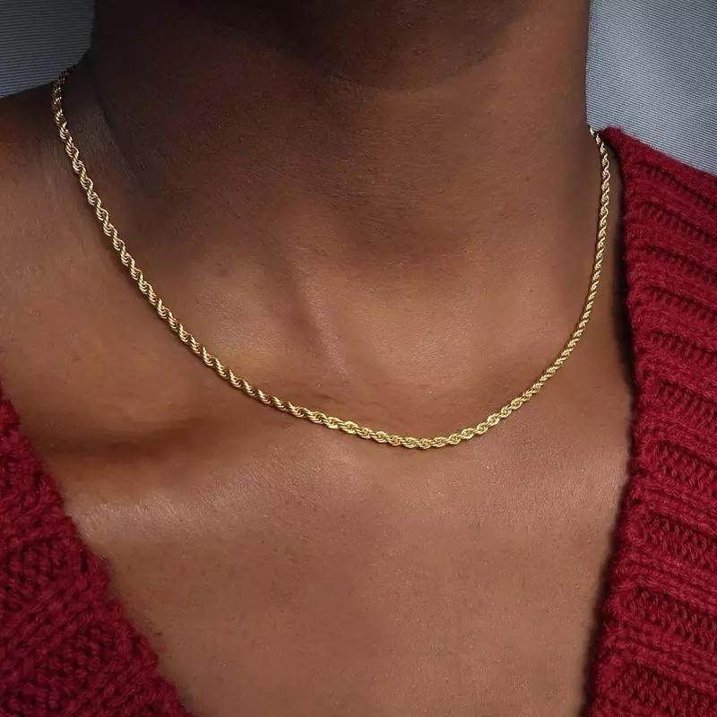 Ατσάλινη Αλυσίδα Λαιμού (unisex) - Kona Chain (χρυσό, ασημί)