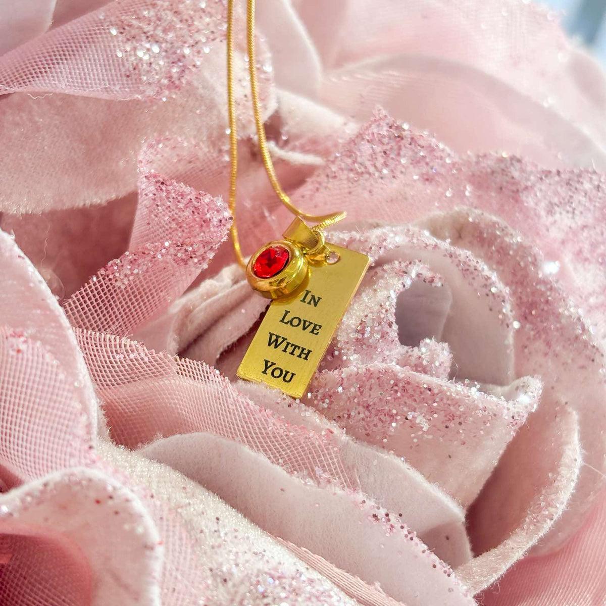 Ατσάλινο Κολιέ Βαλεντίνου - In Love With You Necklace (χρυσό, ασημί)