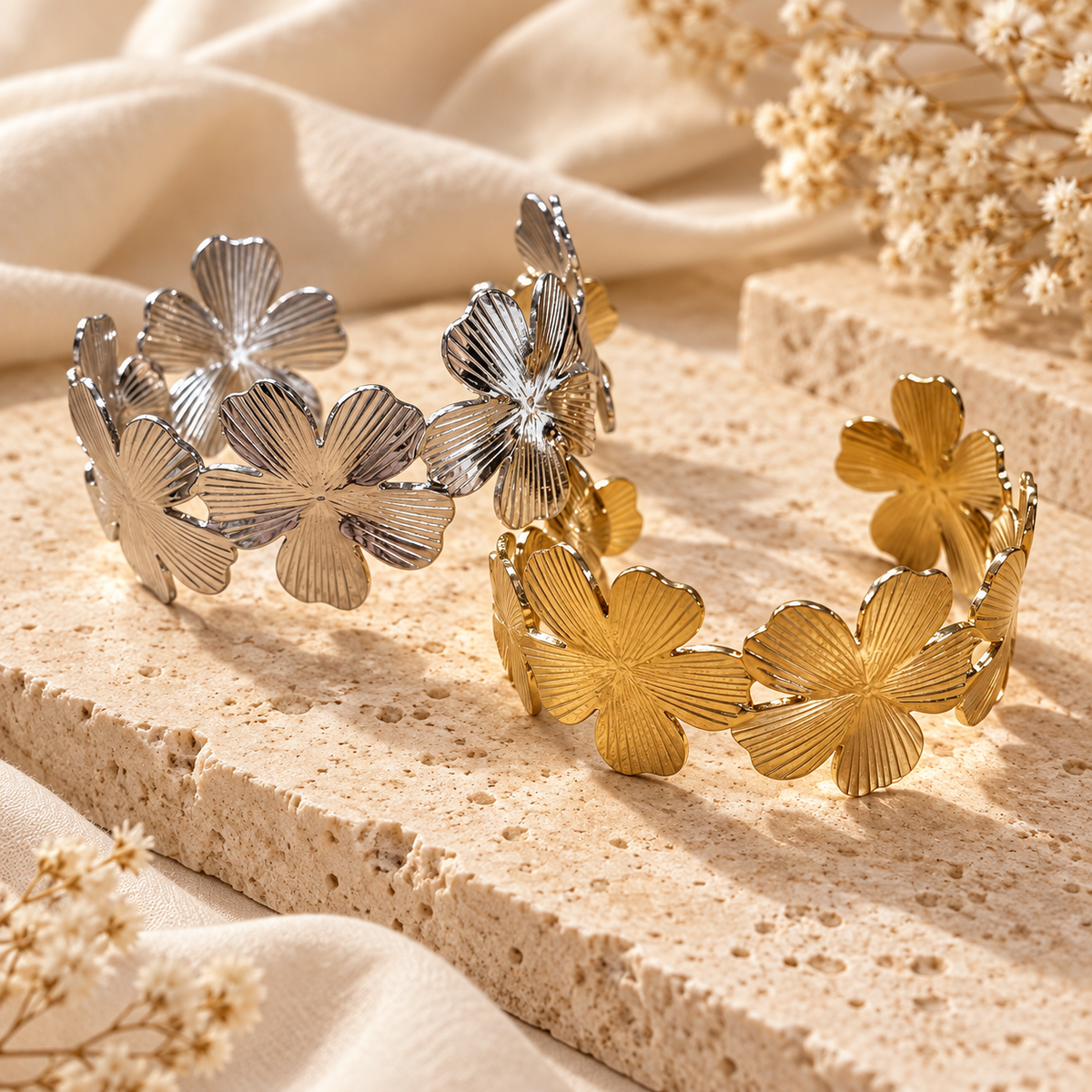 Ατσάλινο Γυναικείο Βραχιόλι - Varzim Bracelet (χρυσό, ασημί)