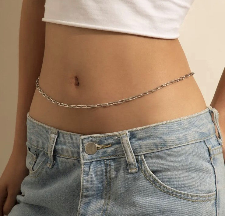 Ατσάλινη Αλυσίδα Μέσης - Hooks Belly Chain (χρυσό, ασημί)