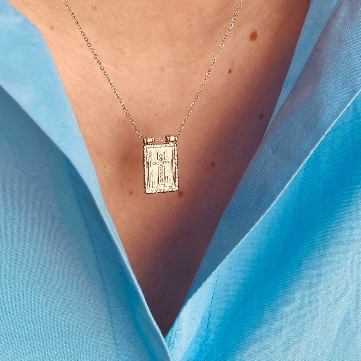 Ατσάλινο Κολιέ Κωνσταντινάτο  - Toro Necklace (χρυσό, ασημί)