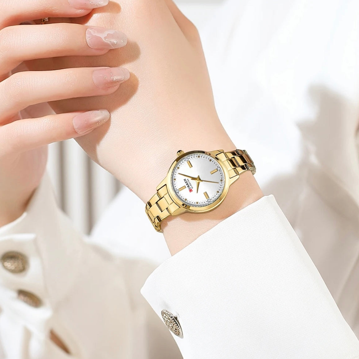 Γυναικείο Ρολόι - Curren C9094L Gold White