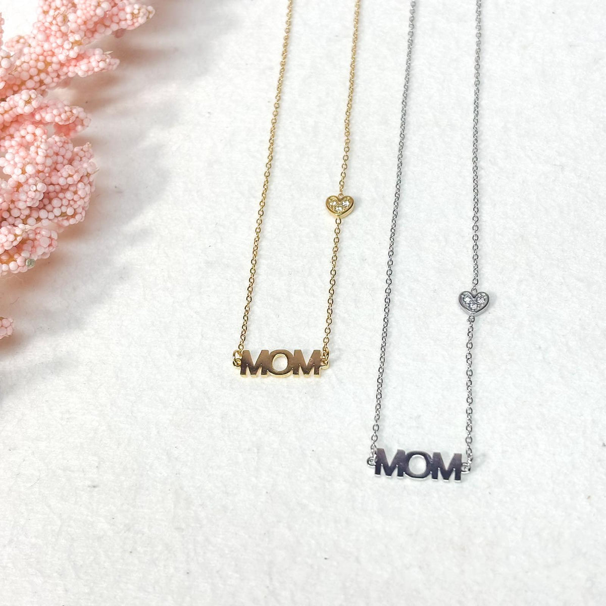 Ατσάλινο Κολιέ Μαμά - Mom Necklace( χρυσό, ασημί)