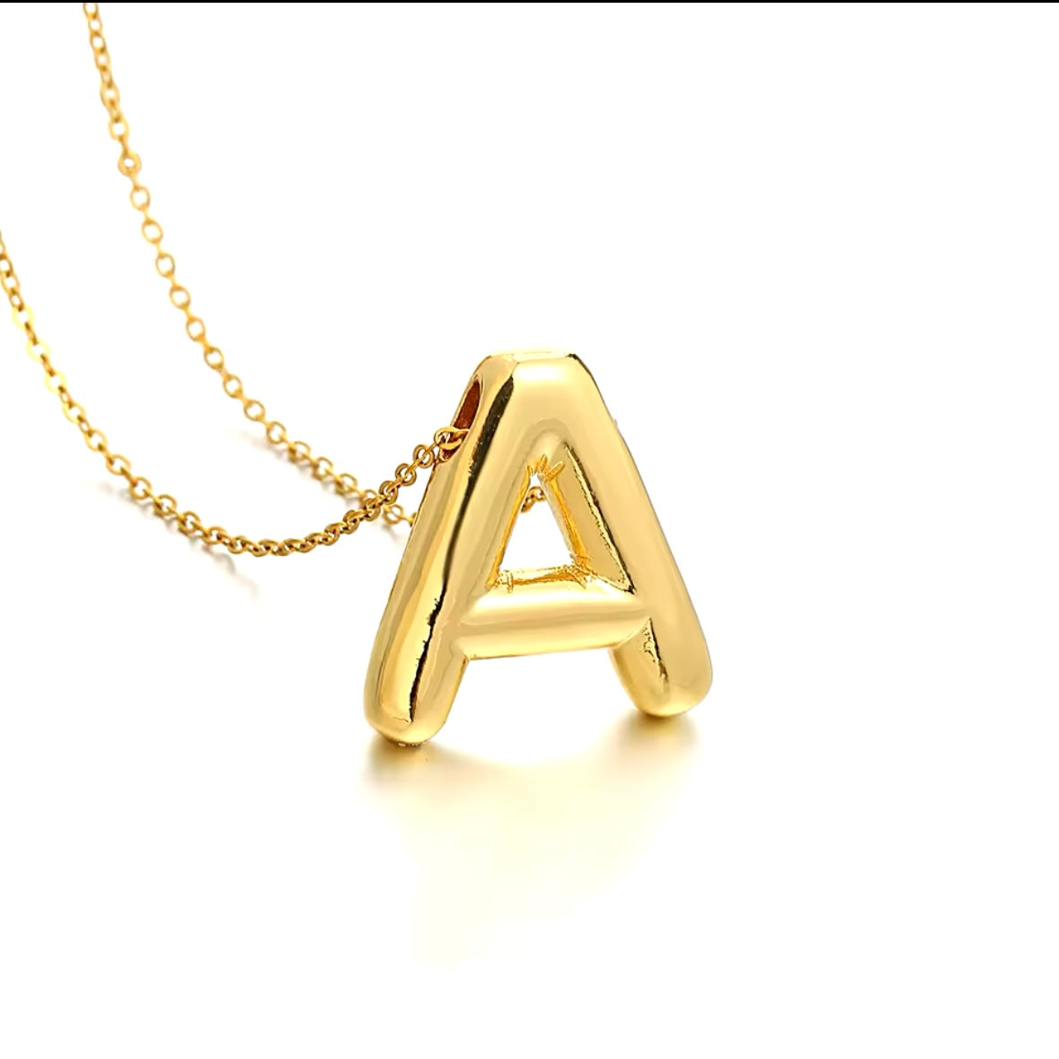 Ατσάλινο Κολιέ Με Μονόγραμμα - Bubble Letter Necklace