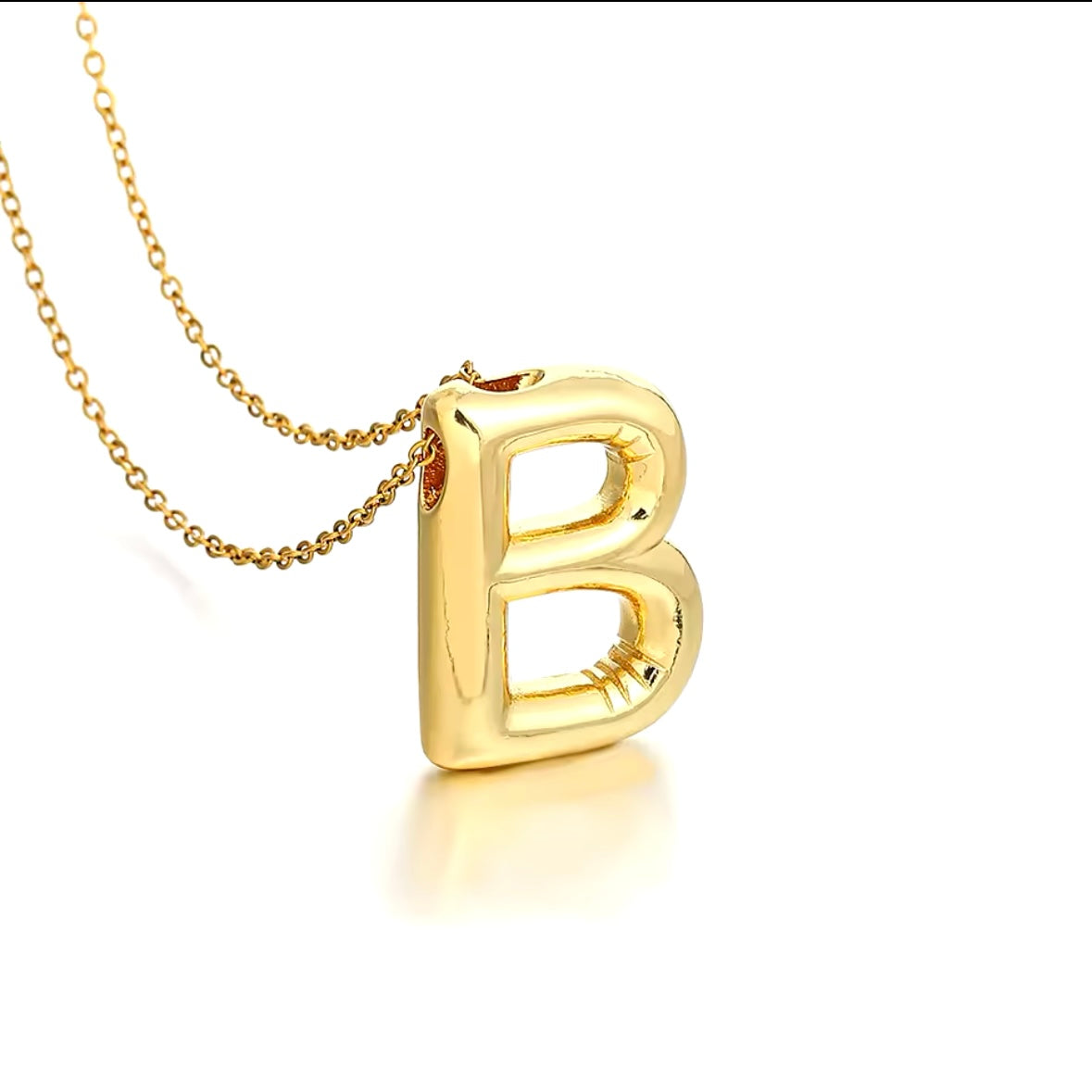 Ατσάλινο Κολιέ Με Μονόγραμμα - Bubble Letter Necklace