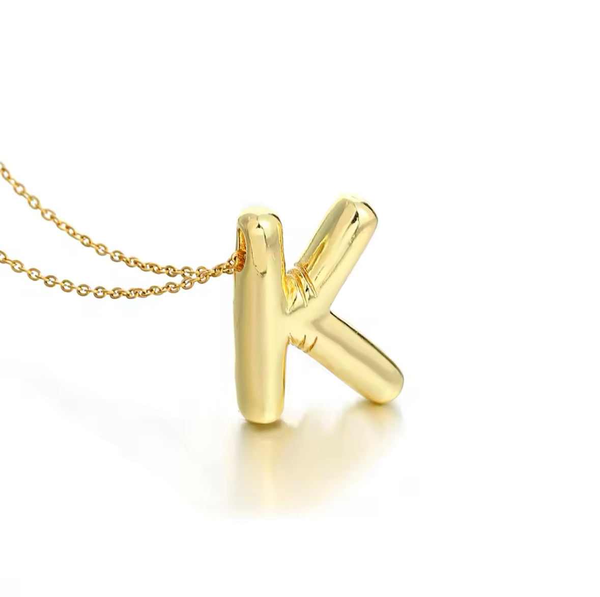Ατσάλινο Κολιέ Με Μονόγραμμα - Bubble Letter Necklace