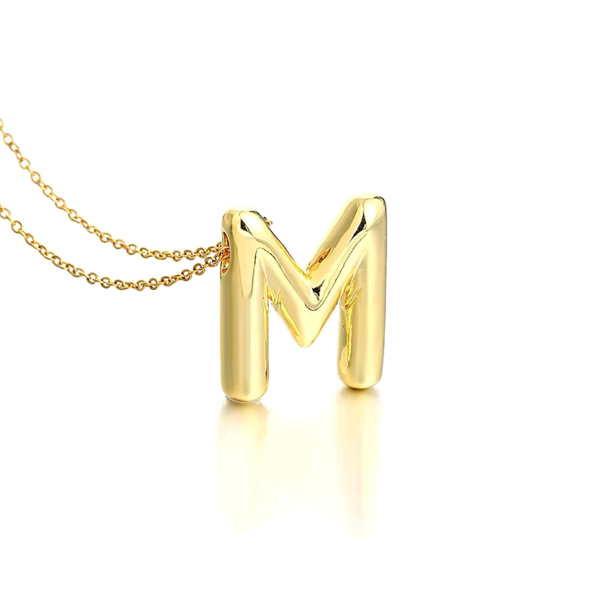 Ατσάλινο Κολιέ Με Μονόγραμμα - Bubble Letter Necklace