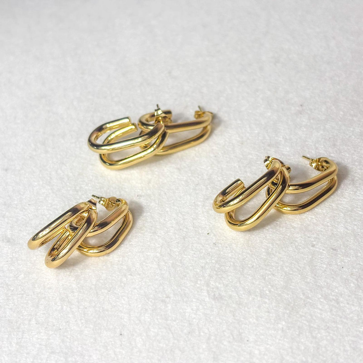 Ατσάλινα Σκουλαρίκια Κρίκοι - Delgada Earrings ( χρυσό, ασημί)