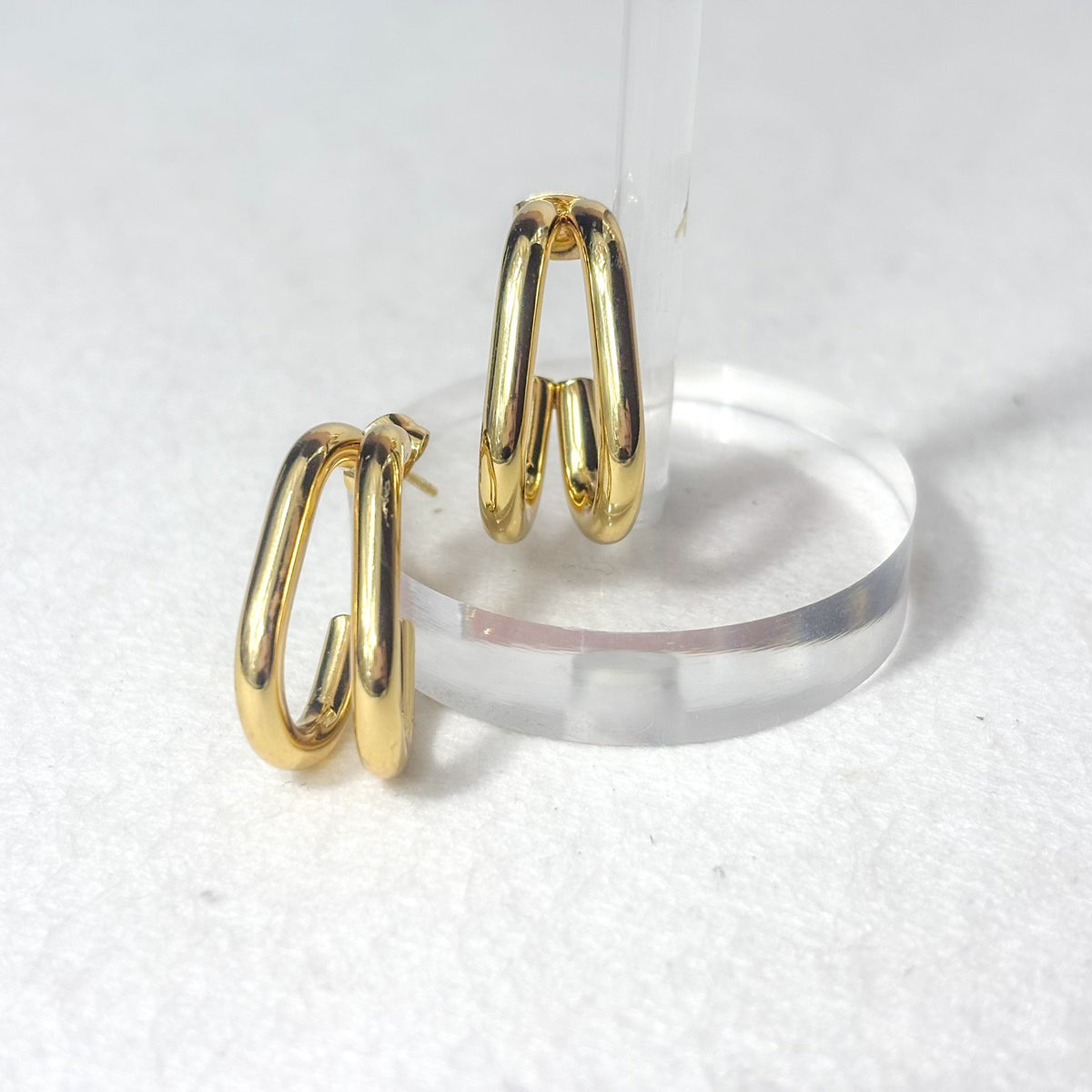 Ατσάλινα Σκουλαρίκια Κρίκοι - Delgada Earrings ( χρυσό, ασημί)