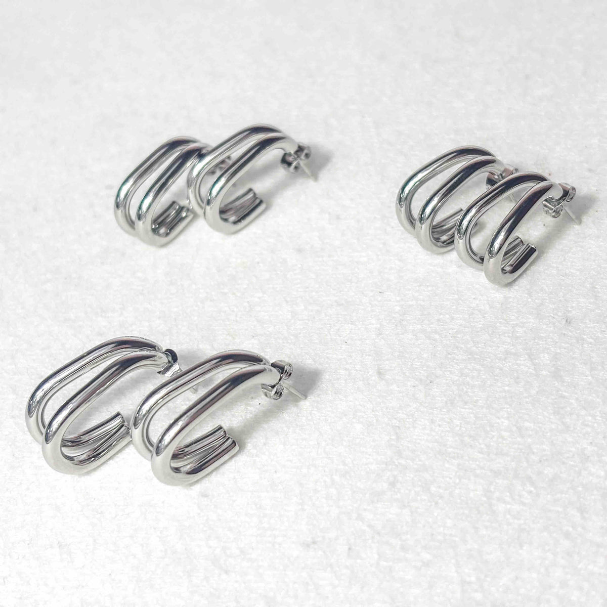 Ατσάλινα Σκουλαρίκια Κρίκοι - Delgada Earrings ( χρυσό, ασημί)