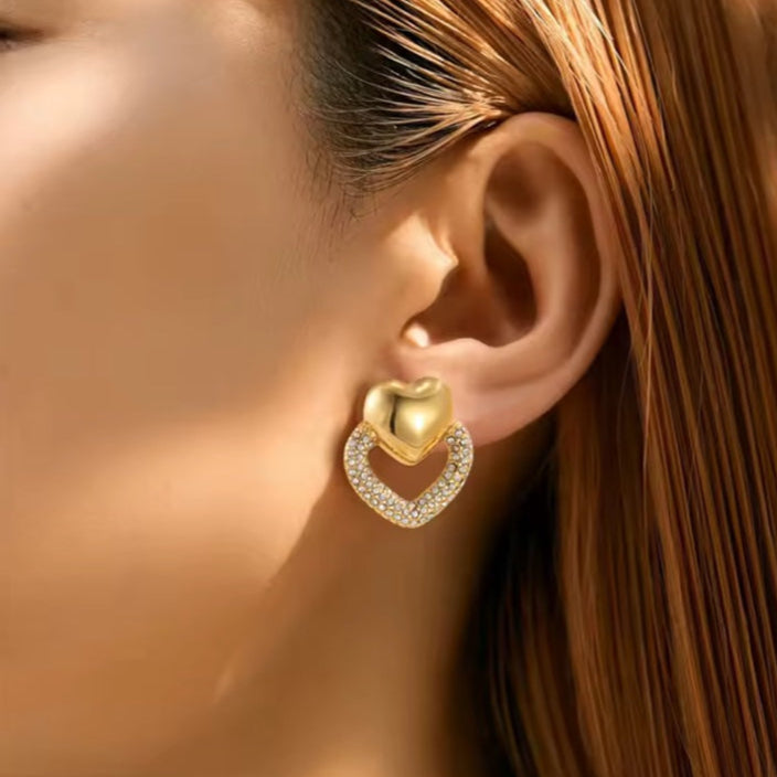 Γυναικεία Ατσάλινα Σκουλαρίκια - Ballia Earrings ( χρυσό, ασημί)