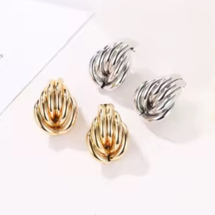 Γυναικεία Ατσάλινα Σκουλαρίκια - Patna Earrings ( χρυσό, ασημί)