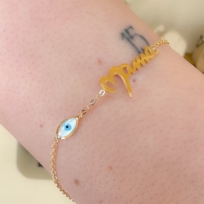 Γυναικείο Ατσάλινο Βραχιόλι Μαμά - My Mama Bracelet (χρυσό, ασημί)