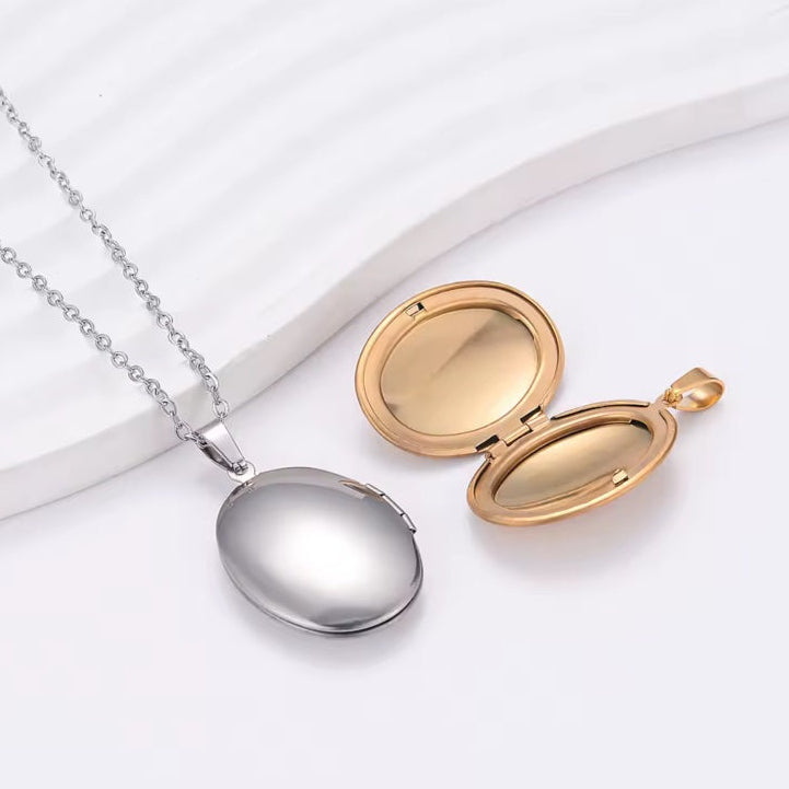 Ατσάλινο Κολιέ Φωτογραφοθήκη - Amelie Necklace ( χρυσο, ασημί)
