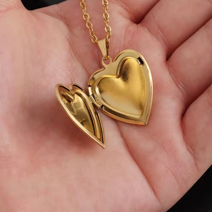 Ατσάλινο Κολιέ Φωτογραφοθήκη - Your Heart Necklace ( χρυσο, ασημί)