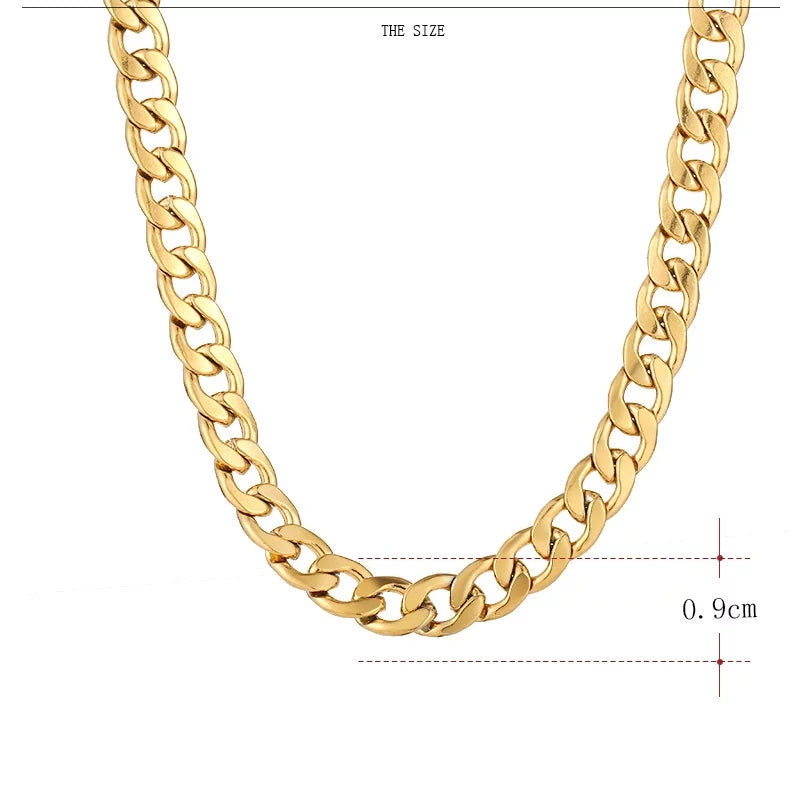 Ατσάλινη Αλυσίδα Λαιμού(unisex) - Donot Chain Necklace (χρυσό-ασημί)