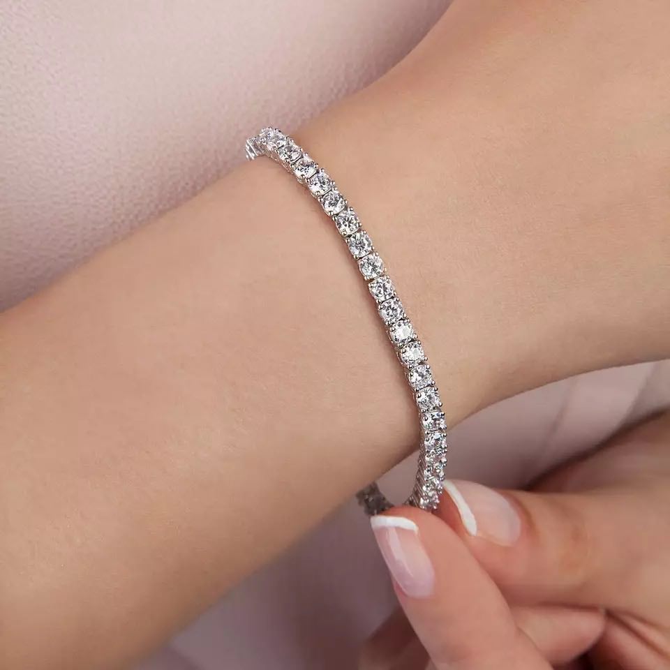 Ατσάλινο Βραχιόλι Ριβιέρα Με Ζιργκόν -Tennis Bracelet (Χρώματα)