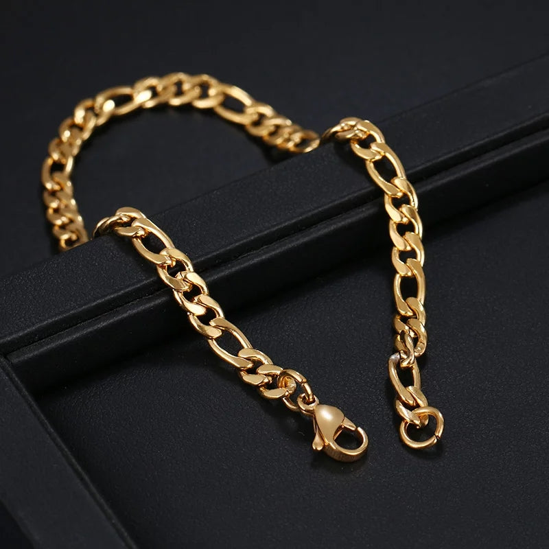Ατσάλινο Βραχιόλι (unisex) - Cana Chain Bracelet 0.7cm Πλάτος