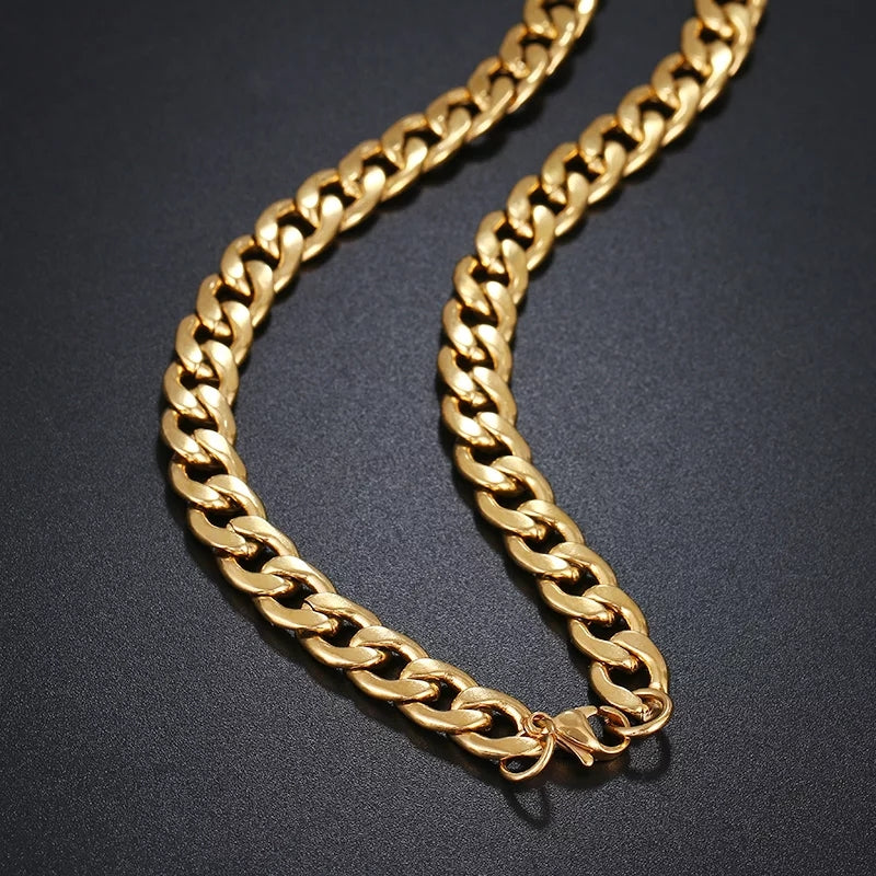 Ατσάλινη Αλυσίδα Λαιμού(unisex) - Donot Chain Necklace (χρυσό-ασημί)