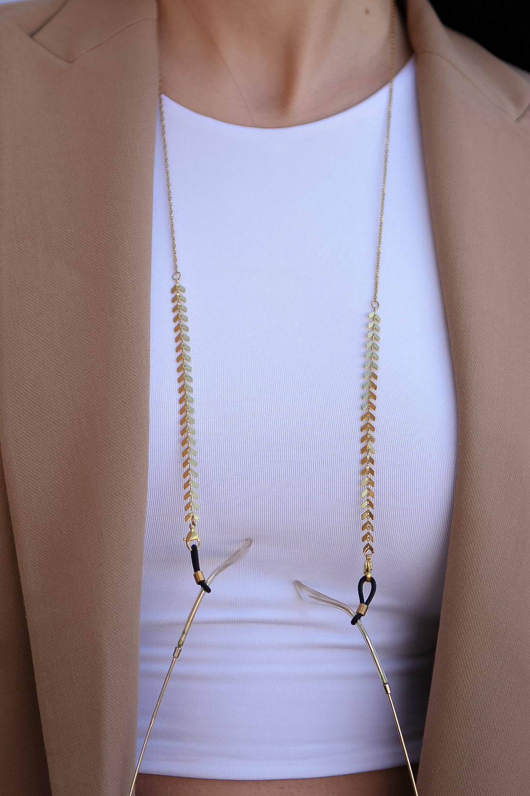 Ατσάλινη Αλυσίδα Γυαλιών - Sunglasses Chain Arrow ( χρυσό, ασημί)