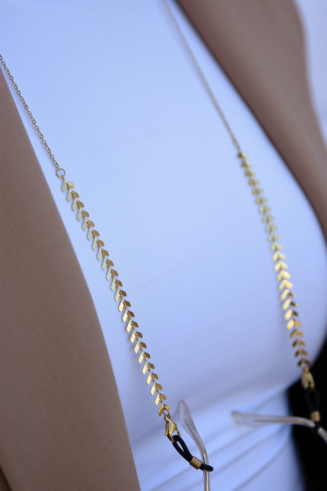 Ατσάλινη Αλυσίδα Γυαλιών - Sunglasses Chain Arrow ( χρυσό, ασημί)