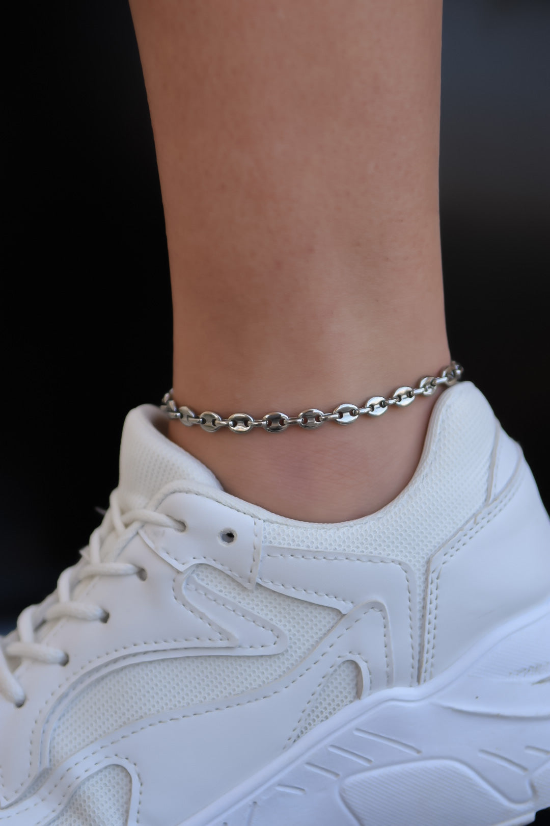 Ατσάλινη Αλυσίδα Ποδιού - Hip Hop Anklet (χρυσό,ασημί )