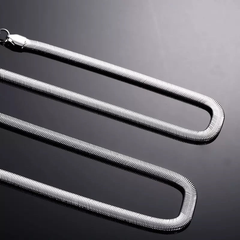 Ατσάλινη Αλυσίδα Λαιμού Φίδι - Snake Flat 45cm (χρυσό, ασημί, ροζ χρυσό )