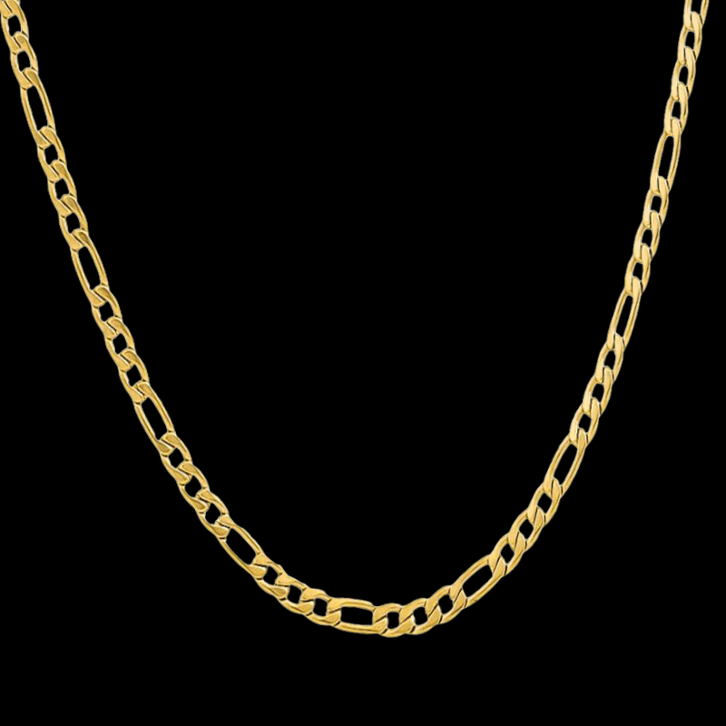 Ατσάλινη Αλυσίδα Λαιμού (Unisex ) - Figaro Chain (χρυσό-ασημί)