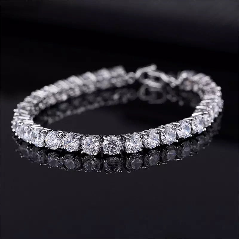 Ατσάλινο Βραχιόλι Ριβιέρα Με Ζιργκόν -Tennis Bracelet (Χρώματα)