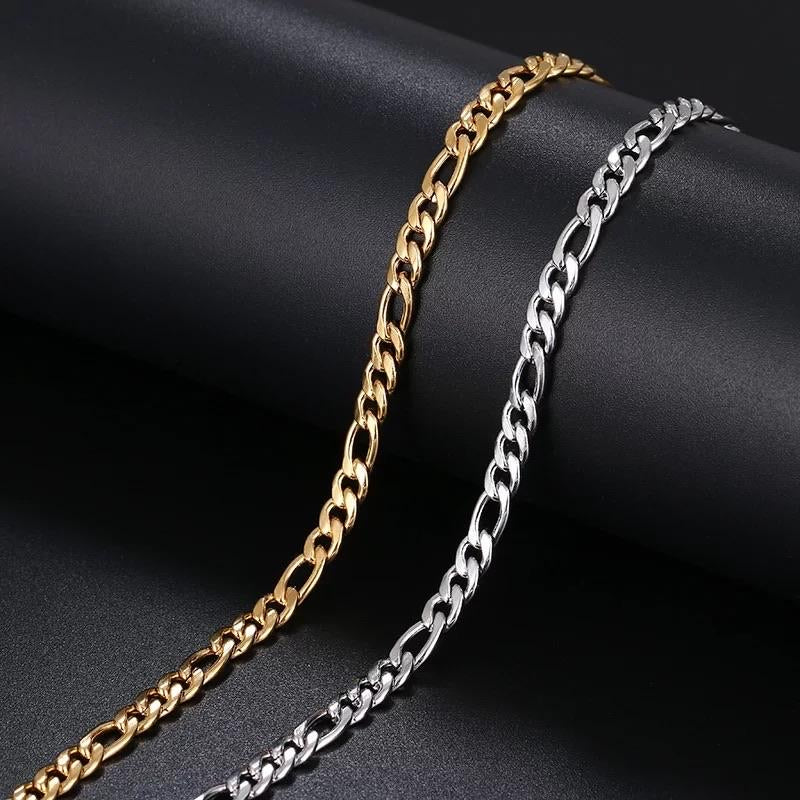 Ατσάλινο Βραχιόλι - Cana Chain Bracelet 0.4cm Πλάτος (ασημί, χρυσό)