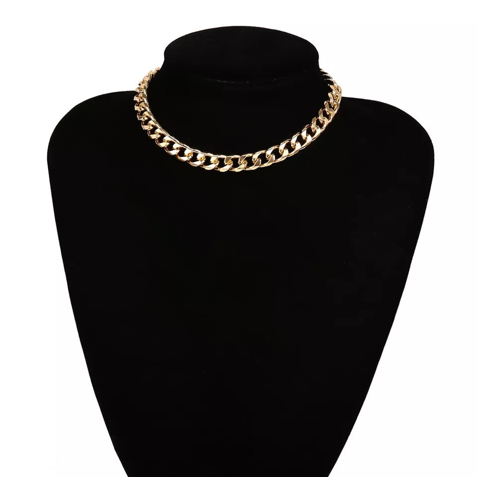 Ατσάλινη Αλυσίδα Λαιμού(unisex) - Donot Chain Necklace (χρυσό-ασημί)