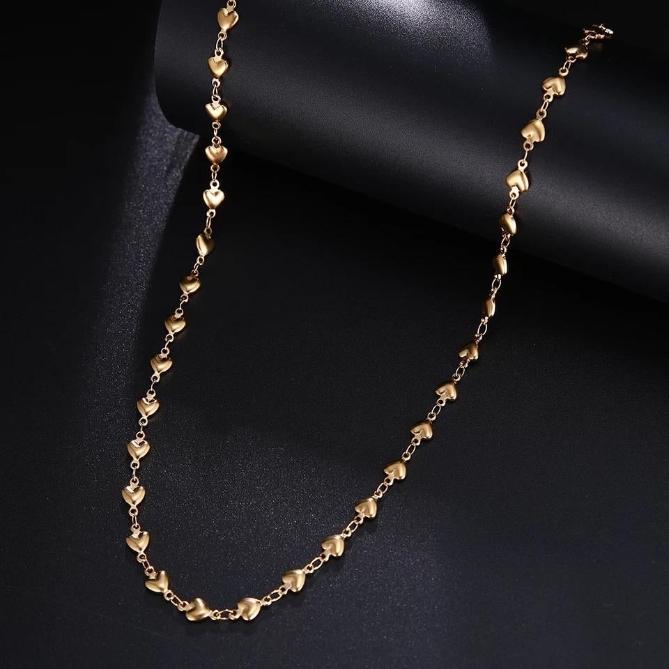 Ατσάλινη Αλυσίδα Γυαλιών - Sunglasses Chain Hearties (χρυσό, ασημί)