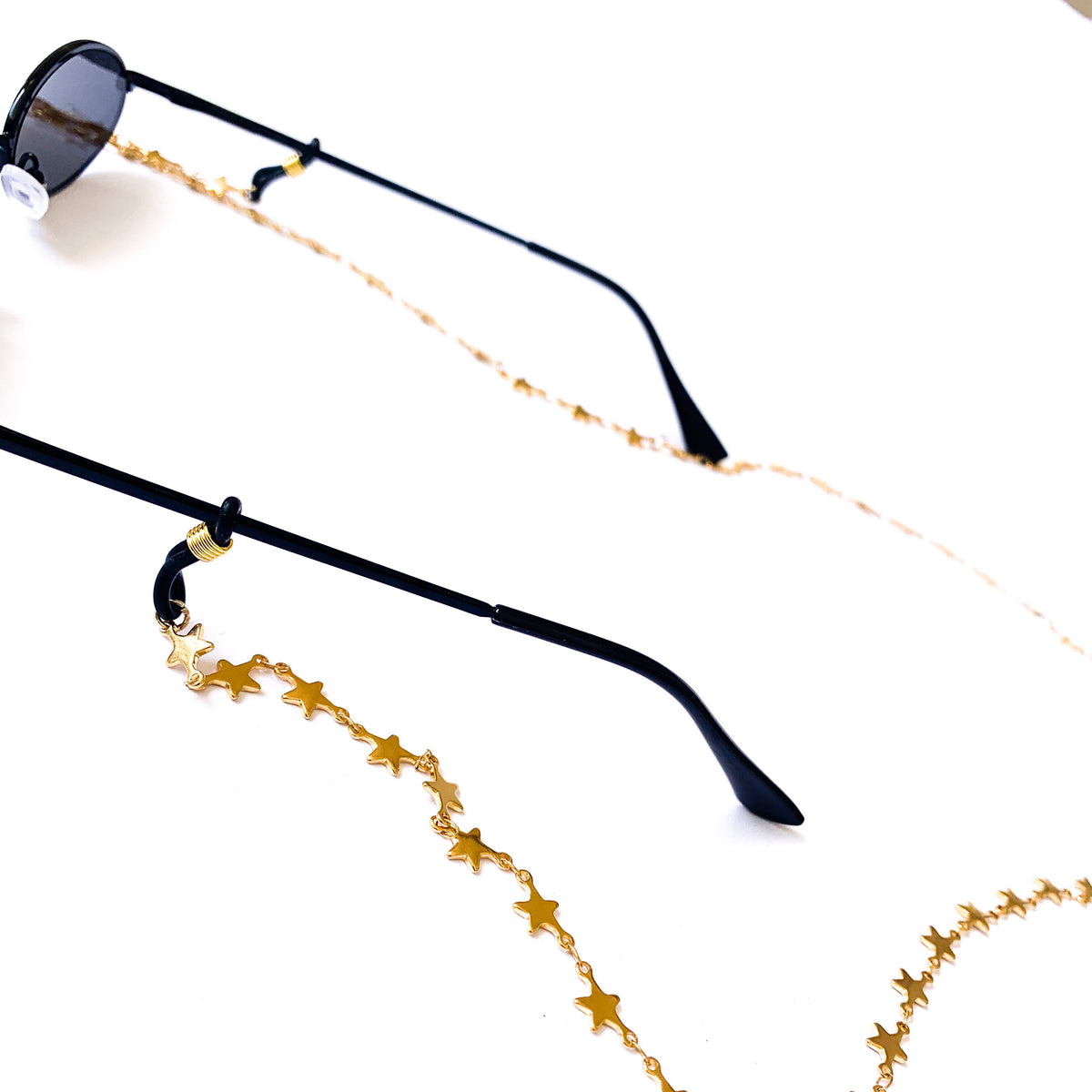 Ατσάλινη Αλυσίδα Γυαλιών - Sunglasses Chain Starry(χρυσό, ασημί)