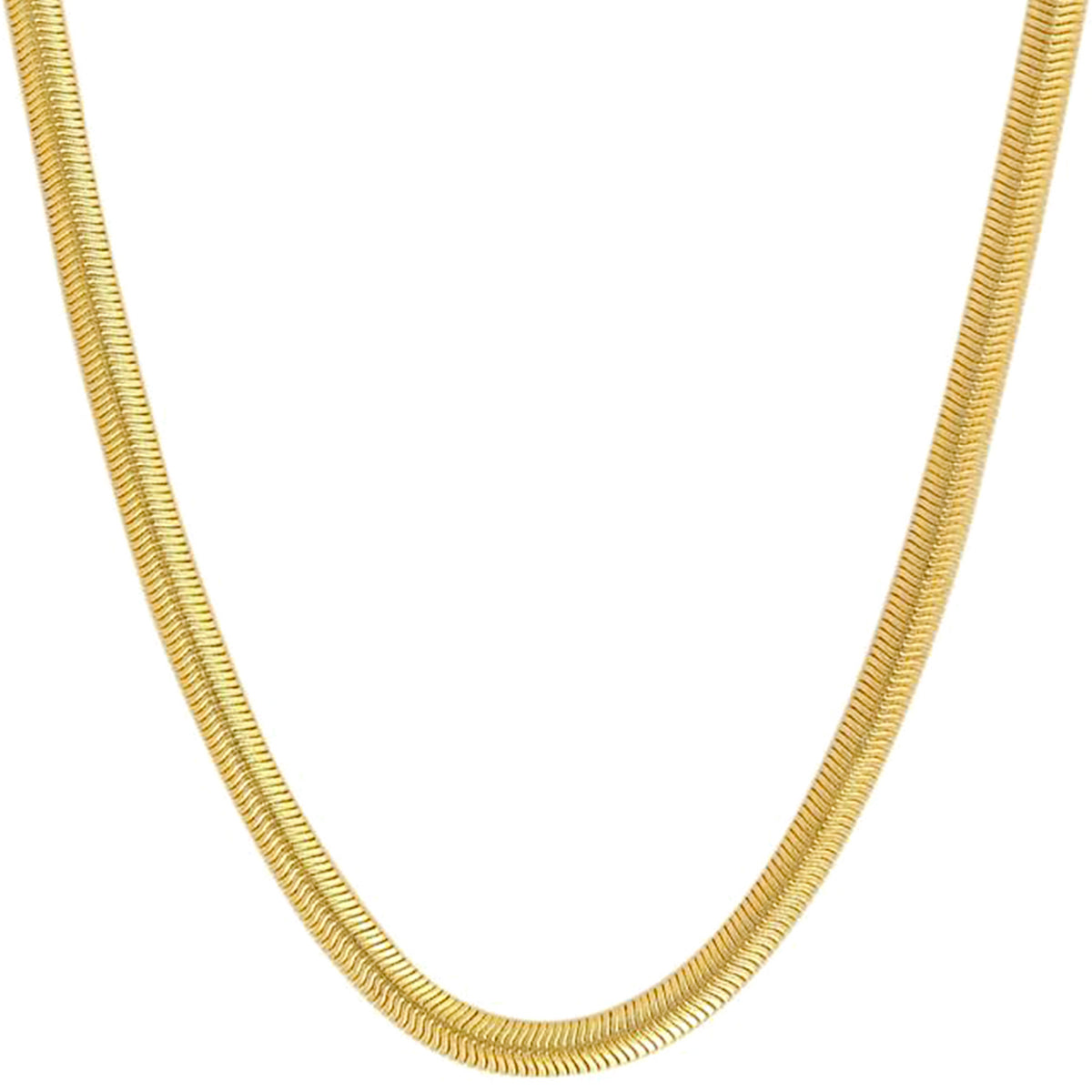 Ατσάλινη Αλυσίδα Λαιμού Φίδι - Snake Flat 45cm (χρυσό, ασημί, ροζ χρυσό )