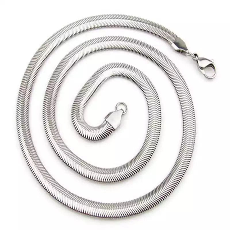 Ατσάλινη Αλυσίδα Λαιμού Φίδι - Snake Flat 45cm (χρυσό, ασημί, ροζ χρυσό )