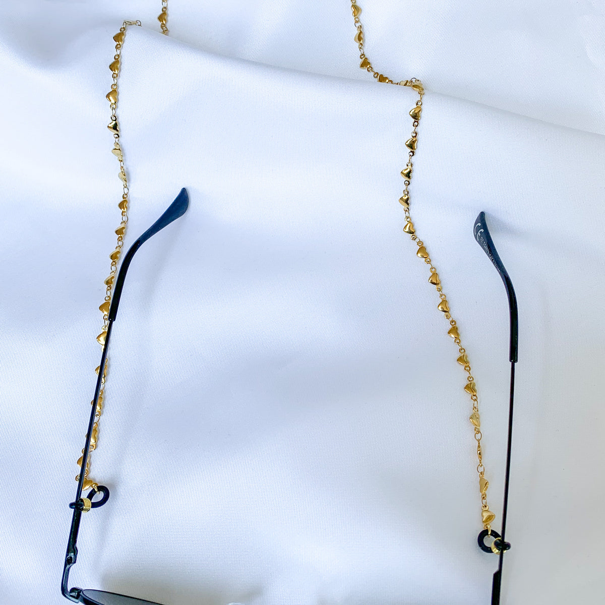Ατσάλινη Αλυσίδα Γυαλιών - Sunglasses Chain Hearties (χρυσό, ασημί)