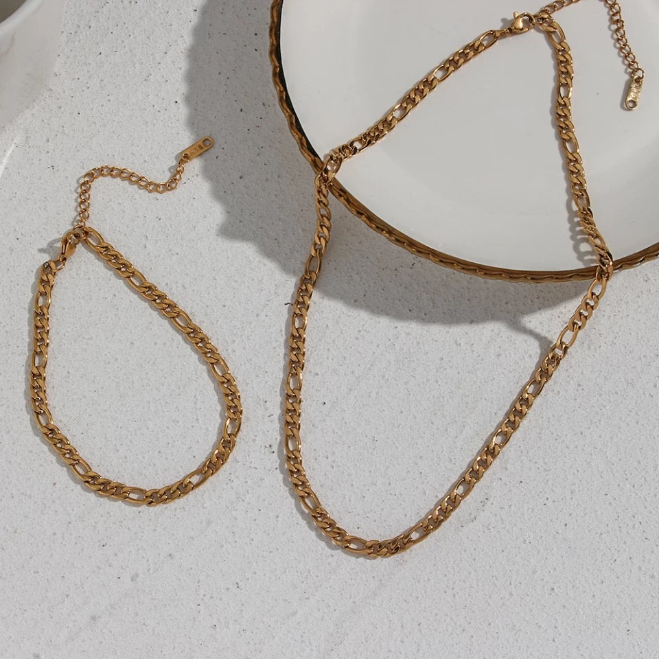 Σετ βραχιόλι + κολιέ - Cana chain set